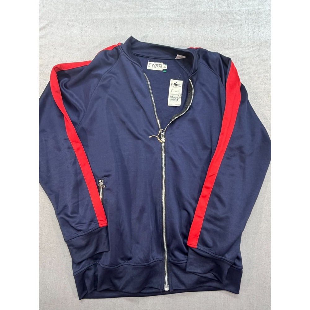 New FWRD Denim MEn Athletic Jacket Navy Size XL